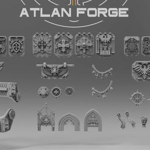 3d Printed Templar Vehicle Ornaments by Atlan Forge Miniatures
