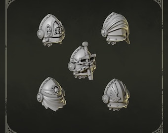 3d Printed Eternal Pilgrim Shoulder Pads #5 x10 by Greytide Studio