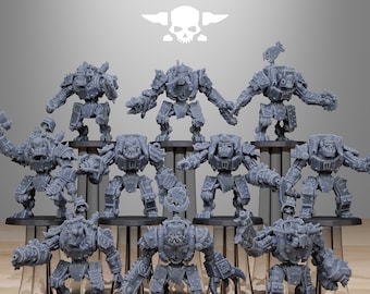 3D Printed Orkaz Bots Infantry by StationForge Miniatures