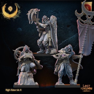3d Printed Night Elf Arbalest Command Group by Lost Kingdom Miniatures