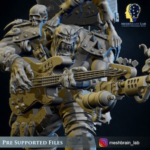 3d Printed Ork Warboss Jarriz &quot;The Beast&quot; by Meshbrain Labs