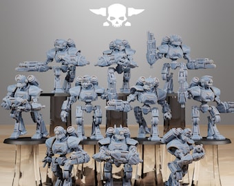 3D Printed Scavenger Mechanods x10 by StationForge Miniatures