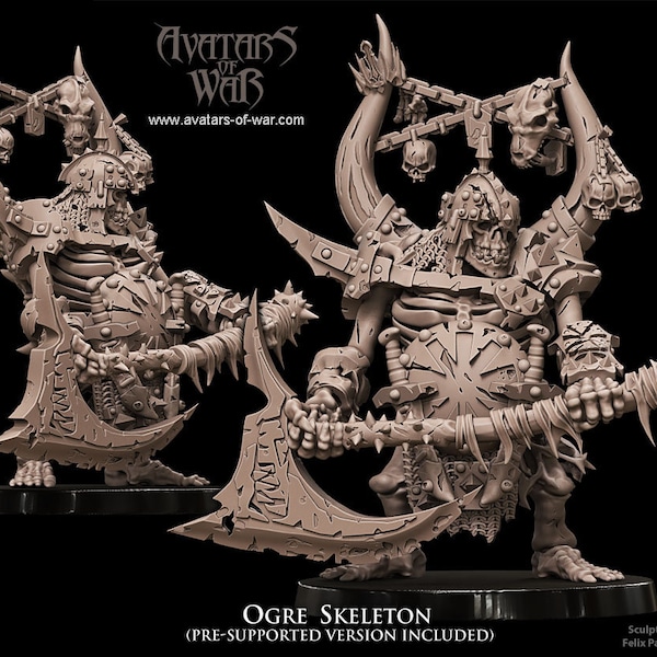 3D printed Skeletal Ogre by Avatars of War
