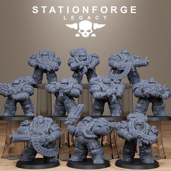 StationForge 3Dプリントミニチュア 30体 ウォーハンマー 3D Printed Ironvale Heavies by Stationforge Miniatures - Etsy