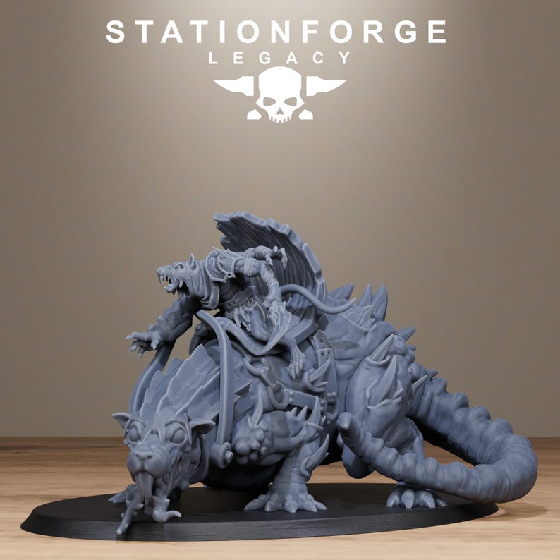 Stationforge Raptor Riders 3D Printed Rotfang Beast by Stationforge Miniatures - Etsy