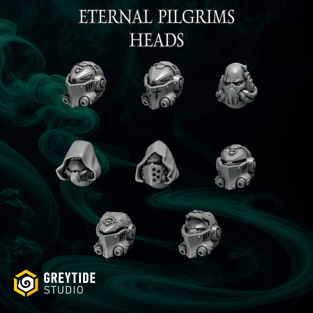 3d Printed Eternal Pilgrim Heads/helmets X16 by Greytide Studio Etsy