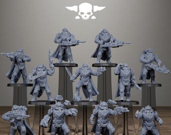 3D Printed Vaskar Heavy Squad x10 by StationForge Miniatures