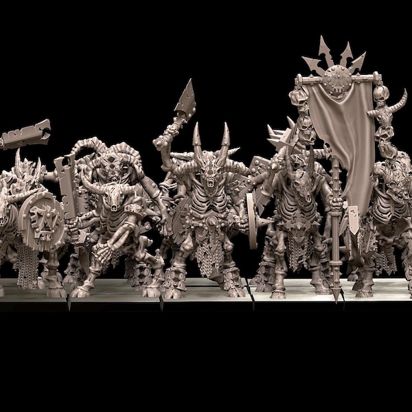 3D printed Skeletal Beast-Men Herd x10 by Avatars of War