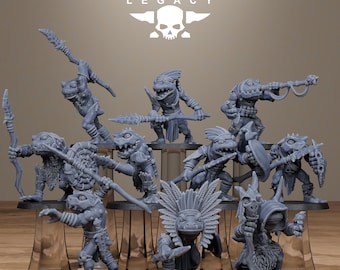 3D Printed Bogkin Spearmen by StationForge Miniatures