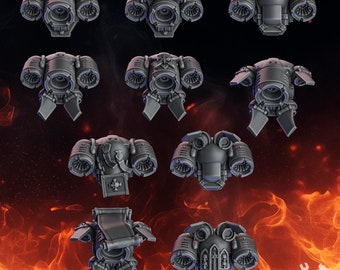 3d Printed Pactum Aeternum Crusader Jetpacks x10 by DakkaDakka