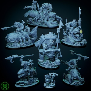 3d Printed Orc Chompa Riders by Mekka Miniatures
