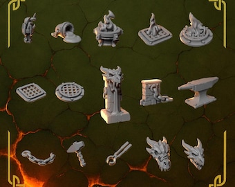 3d Printed Anvil Wardens Basing Bits by Greytide Studio