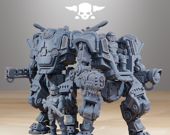 3D Printed NationalGuard Warmech by StationForge Miniatures