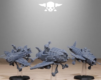 3D Printed Orkaz Gobs Planes by StationForge Miniatures