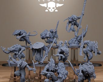 3D Printed Rotfang Monks by StationForge Legacy Miniatures