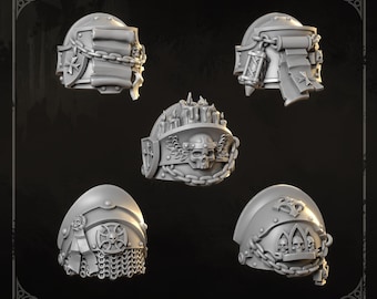3d Printed Eternal Crusader Shoulderpads x10 #2 by Greytide Studio