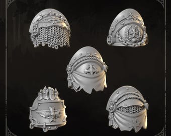 3d Printed Eternal Crusader Shoulderpads x10 #3 by Greytide Studio
