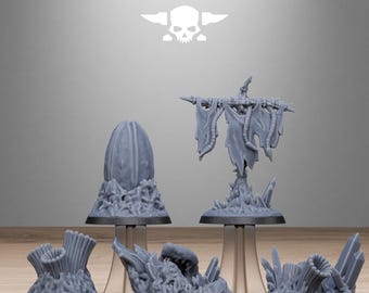 3d Printed Xenarid Objective Markers by Stationforge Miniatures