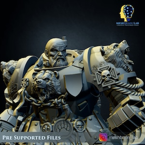 3d Printed Imperial Marine Master of the Order Beasts by Meshbrain Labs