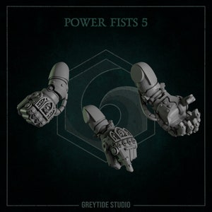 3d Printed Fists x6 by Greytide Studio