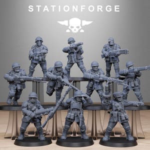 3D Printed FreeGuard Infantry by StationForge Miniatures