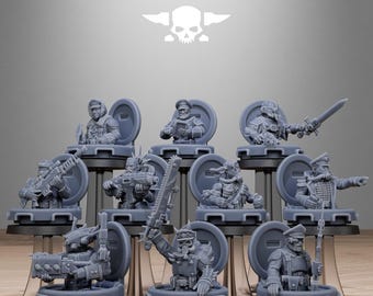 3D Printed GrimGuard Tank Commanders x10 by StationForge Miniatures