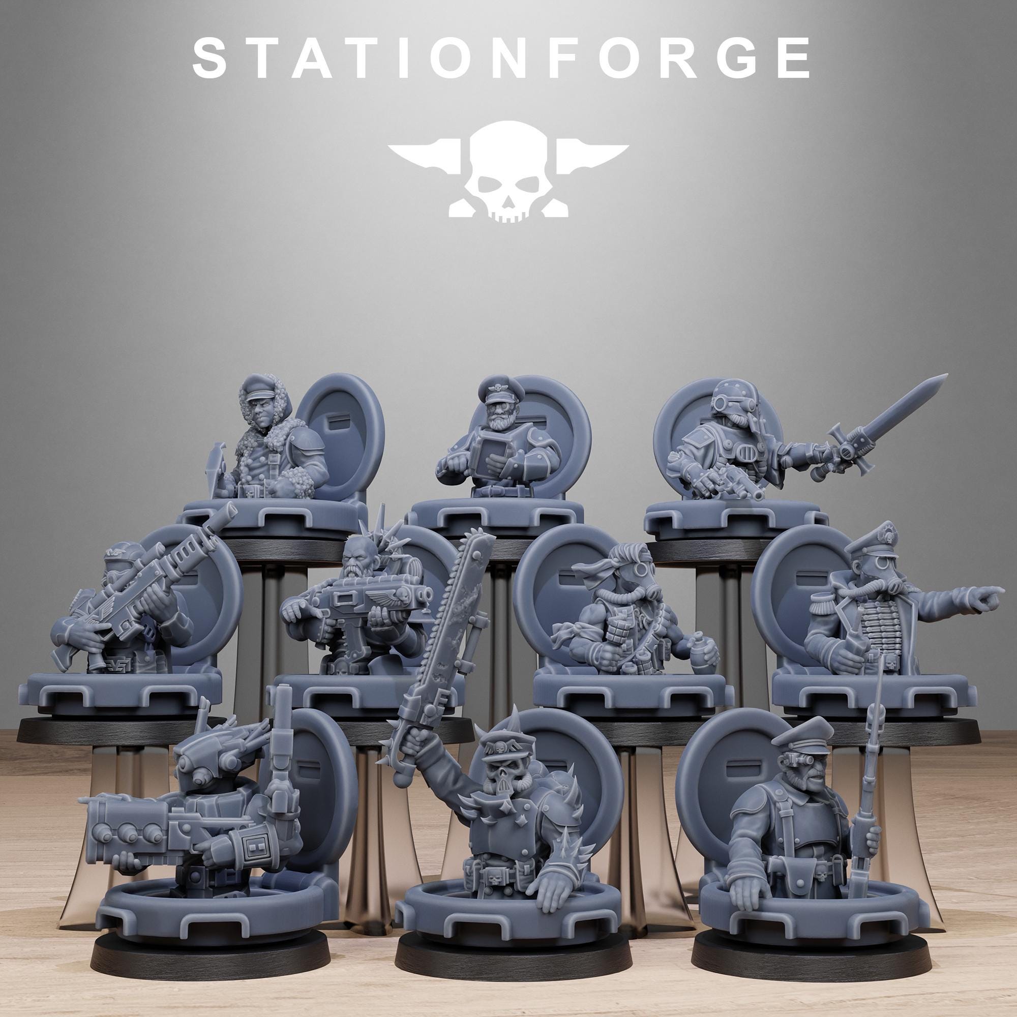 3D Printed Grimguard Tank Commanders X10 by Stationforge