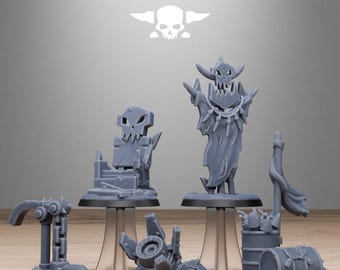 3d Printed Orkaz Objective Markers by Stationforge Miniatures