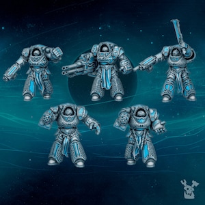 3d Printed Scylla Legion Destroyer Squad x5 by DakkaDakka Miniatures