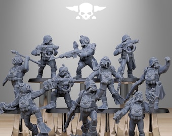 3D Printed GrimGuard Combat Divers by StationForge Miniatures