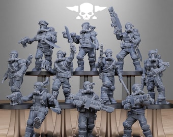 3D Printed GrimGuard Jungle Fighters by StationForge Miniatures