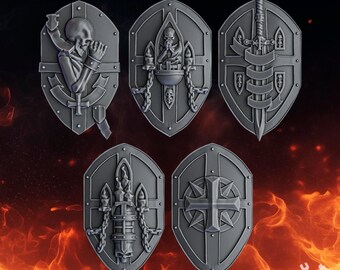 3d Printed Pactum Aeternum Crusader Shields x10 by DakkaDakka