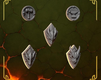 3d Printed Anvil Warden Shoulder Shields x10 by Greytide Studio