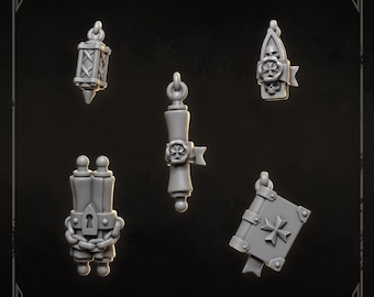 3d Printed Eternal Crusaders Belt Decorations x10 by Greytide Studio