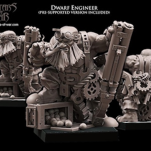 3D printed Dwarf Engineer by Avatars of War