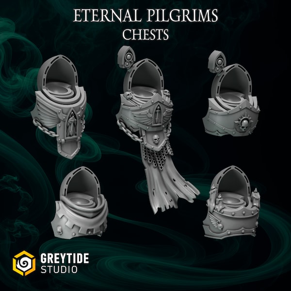 3d Printed Eternal Pilgrim Chests x5 by Greytide Studio