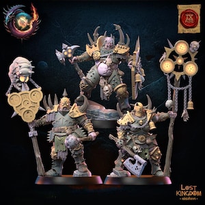 3D Printed Gluttony Warriors Command Group by Lost Kingdom Miniatures
