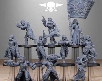 3D Printed GrimGuard Sisters by StationForge Miniatures