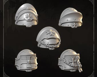 3d Printed Eternal Crusader Shoulderpads x10 #1 by Greytide Studio
