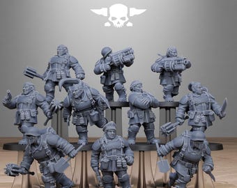 3D Printed FreeGuard Mutant Sisters x10 by StationForge Miniatures