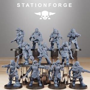 3D Printed Royal Guard Commandos x10 by StationForge Miniatures