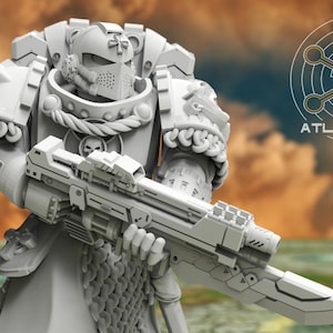 3d Printed Knights Templar Sergeant by Atlan Forge Miniatures
