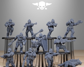 3D Printed GrimGuard Enforcers by StationForge Miniatures