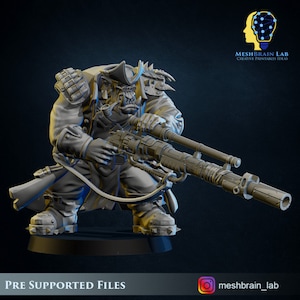 3d Printed Ork Pirate Sniper by Meshbrain Labs