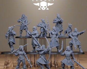 3D Printed Thorncrest Hunter Sisters by StationForge Miniatures