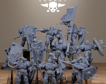 3D Printed Solaris Spearmen x10 by StationForge Miniatures