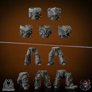 3D Printed Flame Lizards Torso and Leg Bits by EightLegsMiniatures