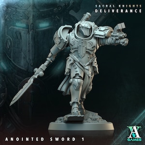 3D Printed Anointed Sword by Archvillain Games