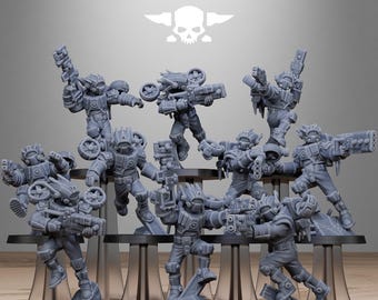 3D Printed Tarion Skyguard Squad x10 by StationForge Miniatures