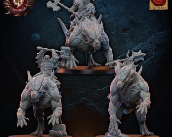 3D Printed Skull Chosen Knights x3 by Lost Kingdom Miniatures